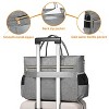 Laptop Tote Bag, Middle Size Computer Messenger Teacher Bag with 15 Padded Laptop Sleeve Grey - 3 of 4