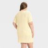 Women's Short Sleeve Pointelle Mini Sweater Dress - A New Day™ - 2 of 3