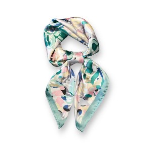 Anna-Kaci Women's Abstract Floral Scarf with Vibrant Watercolor Print 27×27 Inches - 1 of 4