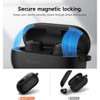 SURITCH Cases for Beats Solo Buds 2024 Case Cover, Magnetic Protective Covers, Rugged Bumper Case with Magnetic Lok & Carabiner & Keyring, Black - 3 of 3