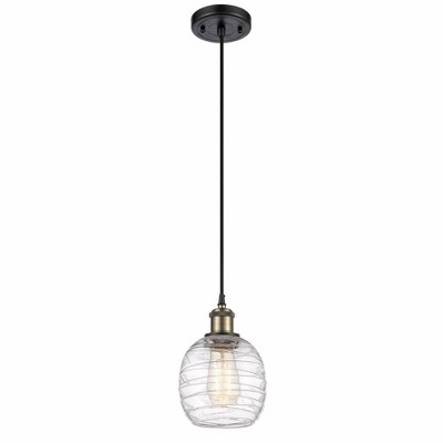 Belfast - 1 Light Cord Hung Mini Pendant In Industrial Style-9 Inches Tall and 6 Inches Wide
