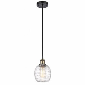 Belfast - 1 Light Cord Hung Mini Pendant In Industrial Style-9 Inches Tall and 6 Inches Wide - 1 of 1