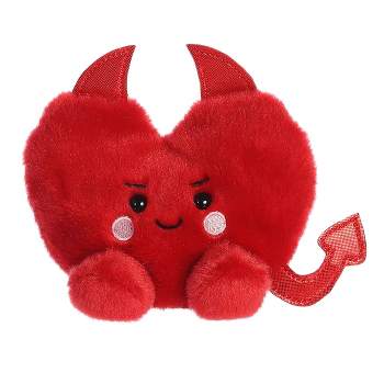 Aurora Mini Klaus Heart Palm Pals Adorable Stuffed Animal Red 5"
