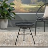 XIYUYEU Circular Top Patio End Table, Outdoor End Tables with Rattan Base, Outdoor Side Table with Tempered Glass Top - 4 of 4