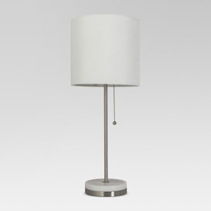 Hayes Marble Base Stick Lamp Pewter (Lamp Only) - Project 62 , Nickel