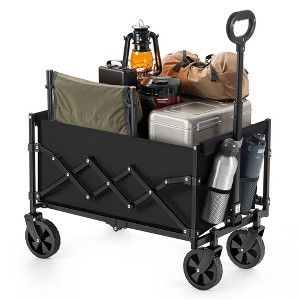 SONGMICS Folding Wagon, Portable Wagon Collapsible with Wheeels, Utility Pull Wagon, Camp Garden Cart with Handle, Loads Up to 330 lb - 1 of 4