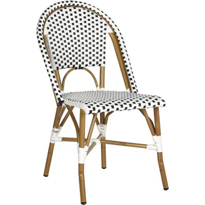 Salcha 35" Black and White Wicker Side Chair Set