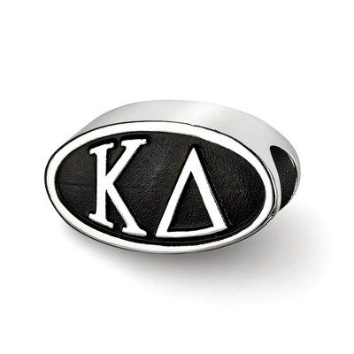 Black Bow Jewelry Sterling Silver Kappa Delta Greek Life Bracelet Bead Charm