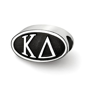 Black Bow Jewelry Sterling Silver Kappa Delta Greek Life Bracelet Bead Charm - 1 of 3