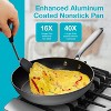 10" Nonstick Frying Pan with Lid & Spatula - PFAS & PFOA-Free Aluminum Skillet for Eggs, Omelets, and Searing - Oven & Dishwasher Safe - Belwares - 2 of 4
