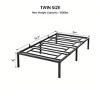 coucheta 14 Inch Metal Bed Frame Platform Bed Frame No Box Spring Needed, Sturdy Heavy Duty Bed Frame, Easy Assembly, Under Bed Storage - Black - 4 of 4