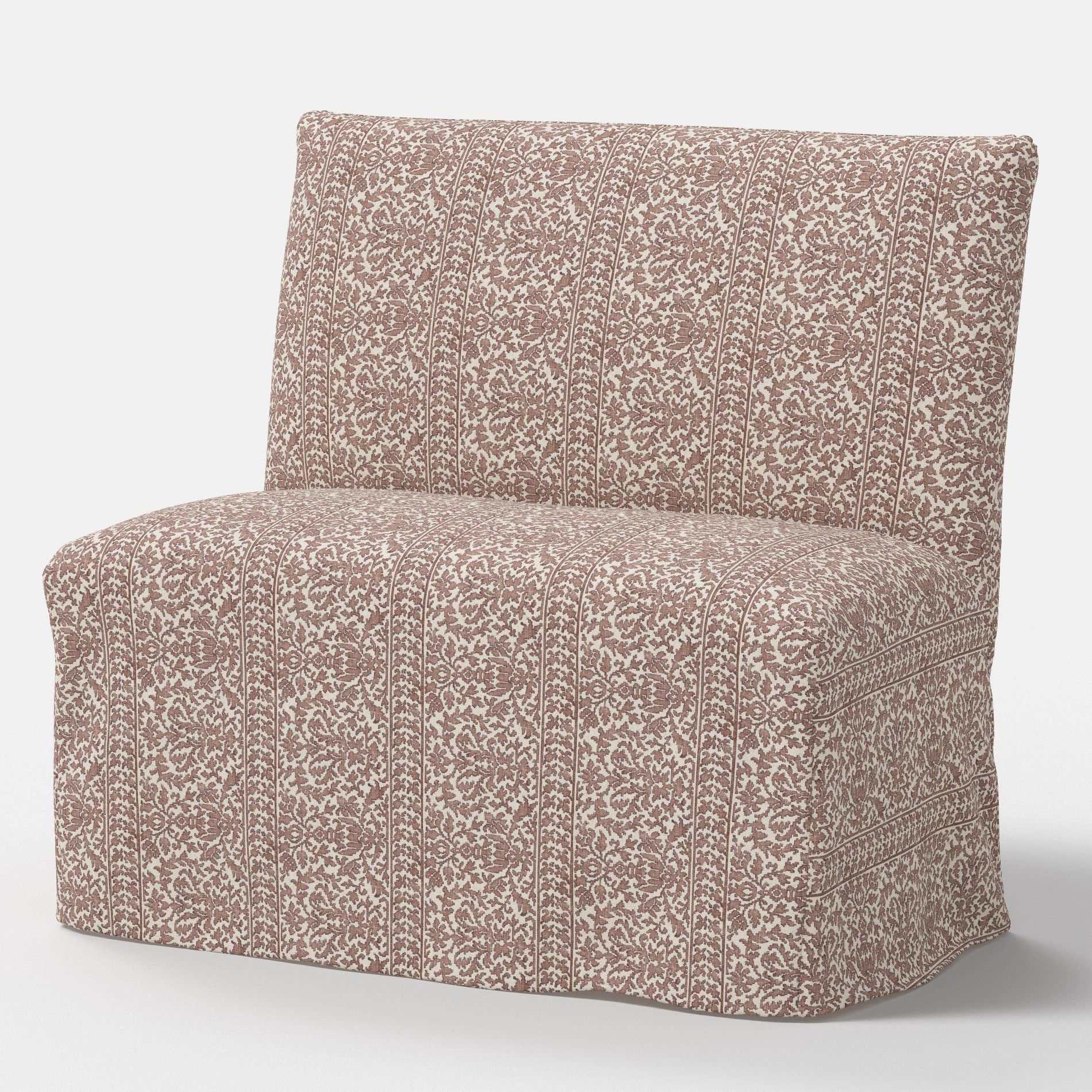 38" Jean Slipcovered Dining Banquette Louisette Floral Brown - Threshold™