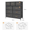 Pellebant Home Extra Wide Closet Dresser Storage Tower Organizer Unit 9 Drawers Dresser for Bedroom Clothes with Steel Frame Wood Top - 2 of 4