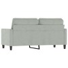 vidaXL 2-seater Sofa Light grey Velvet, Metal, Textilene Medium - 4 of 4
