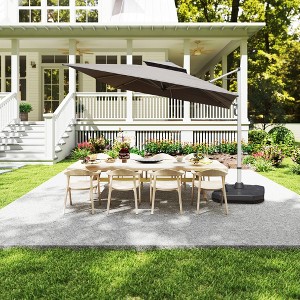 TiramisuBest 9ft Aluminum Cantilever Tilt Patio Umbrella with Center Pole - Lake Blue (Not Base) - 1 of 4