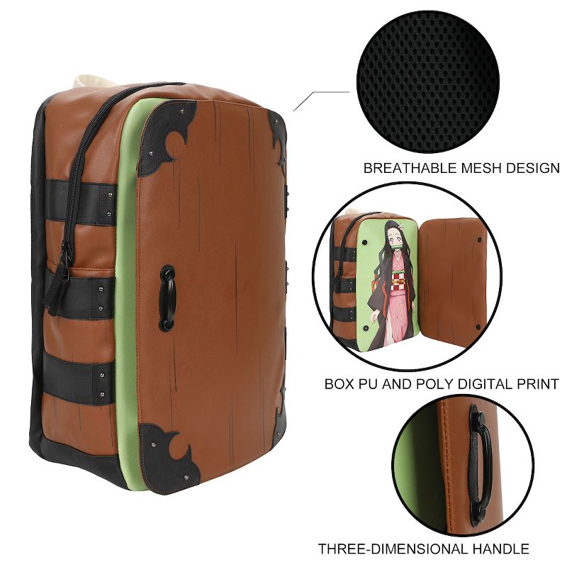 Demon Slayer Nezuko Box 19" Backpack with Exterior Laptop Pocket, 5 of 8
