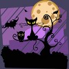 Women's Design By Humans Night Halloween moon By ChadiElHanchi Racerback Tank Top - 2 of 3