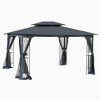 VYNXARIA 13x10 Outdoor Patio Gazebo Canopy Tent With Ventilated Double Roof And Mosquito net(Detachable Mesh Screen On All Sides),Gray - 4 of 4