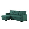 ChicFurnit Sectional Sofas Pull Out Design with Storage Chaise and Removable Cushions for Living Room, Green, 53"*82"*34.5" - 2 of 4