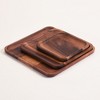 Kalmar Home Solid Acacia Set of 3 Square Plates - 2 of 3