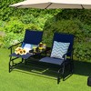 Tangkula 2 Person Outdoor Patio Double Glider Chair Loveseat Rocking - 2 of 4