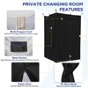 EAGLE PEAK Portable Privacy Tent Changing Room for Pop Up Canopy Fits Canopies with Cross Bars, Outdoor Hanging Privacy Curtain, Black - 4 of 4