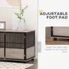 Kumasinova Dog Crate Furniture with 3 Doors,Dog Kennel Indoor for Small to Large Dogs,Wooden End Table Dog House with Multi-Access Design,Brown - 4 of 4