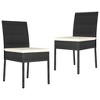 vidaXL Patio Dining Chairs 2 pcs Poly Rattan Black - 2 of 4