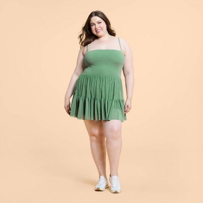 Blogilates Women's Ballerina Active Dress - Olive Green 3X
