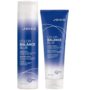Joico Color Balance Blue Shampoo (10.1 oz) & Color Balance Blue Conditioner (8.5 oz) Lightened Brown Hair | Eliminate Brassy Orange DUO SET Kit - 1 of 4