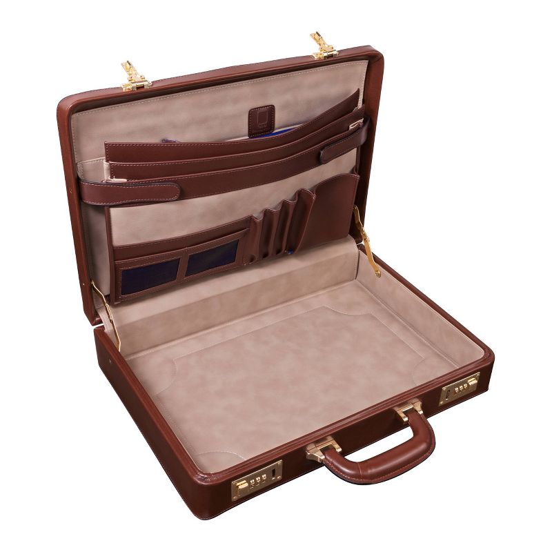 McKlein Reagan Leather 3.  Attache Briefcase - Brown, 5 of 10