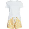 Lands' End Women's Knit Pajama Short Set Short Sleeve T-Shirt and Shorts - 3 of 3