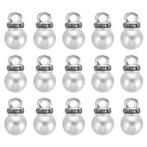 Unique Bargains Beautiful Designer DIY Jewelry Making Faux Pearl Pendants 100 Pcs - 1 of 4