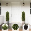 NicBex 2-Pack 35" Detachable Artificial Green Cypress Tree Tall Faux Plant, Indoor/Outdoor Decor, Easy Assembly - 2 of 4
