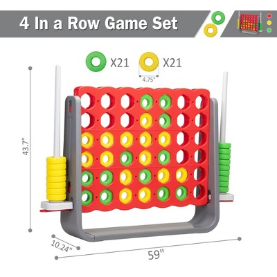 Infurnic Baby Activity Gyms Four in a Row Game Set, Strategic and Portable, Multicolored, 43"*17"*12"