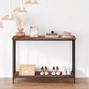 Console Table with Glass Shelf and Metal Frame, Narrow Sofa Table for Entryway, Hallway, Living Room - 3 of 4