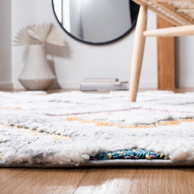 Gray Rectangular 4' x 6' Shag Synthetic Rug