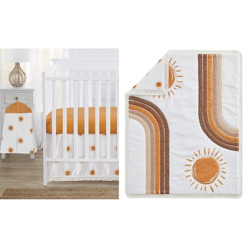 Sweet Jojo Designs Boho Sun White and Pumpkin Collection Full/Queen Bedding