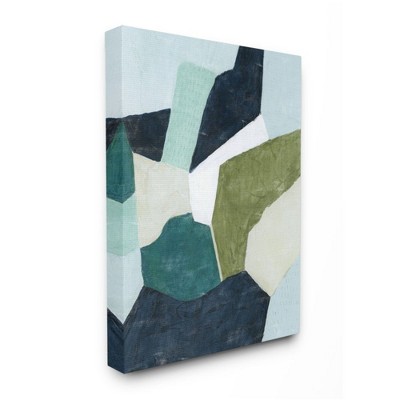 Stupell Industries Abstract Dynamic Infused Shapes Blue Green Beige ...