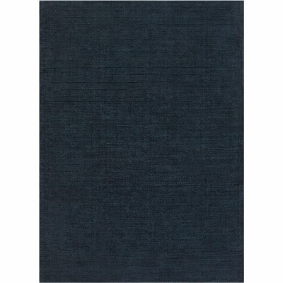 Hauteloom Brockton Solid Wool Dark Blue Area Rug