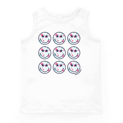 The Juniper Shop SmileyWorld Patriotic Stars Stacked Youth Tank Top