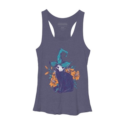 Women's Design By Humans Spooky Cat By jess1586 Racerback Tank Top