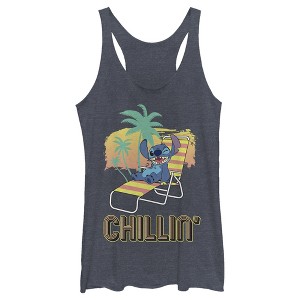 Women's Lilo & Stitch Chillin' on the Beach Racerback Tank Top - 1 of 4