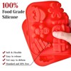 Aoibox Christmas Chocolate Molds, 2PCS Silicone Candy Molds with Santa, Tree, Snowman, Gingerbread for Jellies, Candies, Ice Cubes, Wax Melts, Candles - 3 of 4