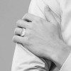 Black Bow Jewelry 7mm Sterling Silver Polished Flat Grooved Edge Standard Fit Band - 4 of 4