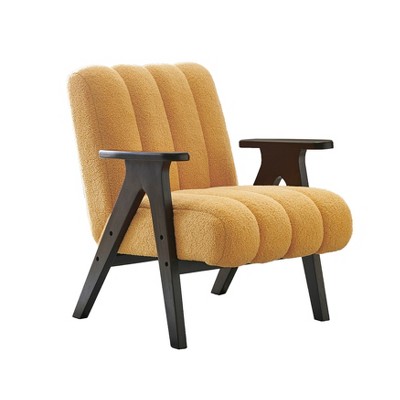 Vynxaria Modern Accent Chair,Chenille Arm Chairs for Living Room,Upholstered Mordern Armchair,Comfy Soft Padded Lounge Chair in Small Space