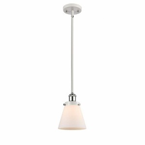 Cone - 1 Light Stem Hung Mini Pendant In Industrial Style-9 Inches Tall and 6 Inches Wide - 1 of 1