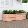 vidaXL Garden Planter Outdoor Flower Box for Climbing Plants-Solid Wood Douglas, Rectangular, 70.9"x19.7"x19.7", Brown/Natural - 2 of 4
