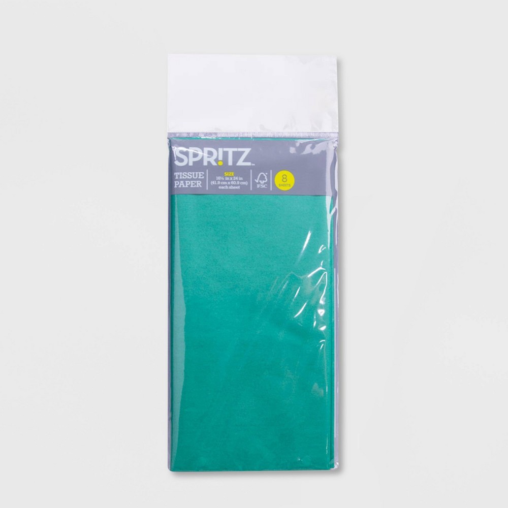 Photos - Other Souvenirs 8ct Pegged Tissue Green - Spritz™
