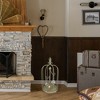 Kaemingk 26" Vintage Rose Antique-Style Distressed Gray-Washed Taupe Metal Birdcage Tea Light Candle Holder - 4 of 4